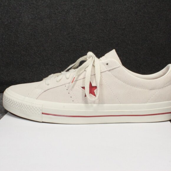 CONVERSE ONE STAR OX Red White Beige Suede Sneakers Shoes Men's Size 11.5 - Picture 5 of 12